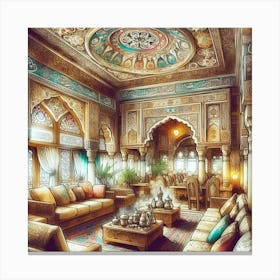 Arabic Living Room Canvas Print