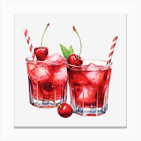 Cherry Cocktail 4 Canvas Print