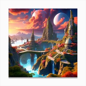 Fantasy Landscape Painting Canvas Print