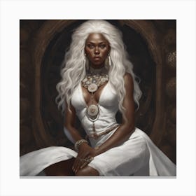 White Woman Canvas Print