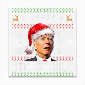 Happy 4th Of July Joe Biden Christmas Pajamas Canvas Print