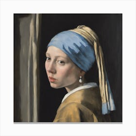 Girl With A Pearl Earring By Johannes Vermeer, Canvas Print