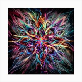 Abstract Psychedelic Flower Canvas Print