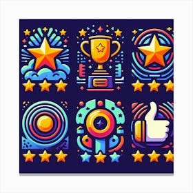 Trophies And Stars Canvas Print