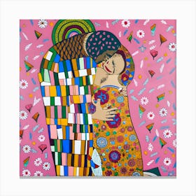 Inspired by Klimt The Kiss Canvas Print