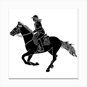 Equestrian Rider Silhouette Leinwandbilder