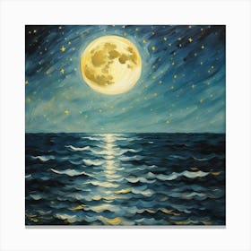 moon reflection Canvas Print