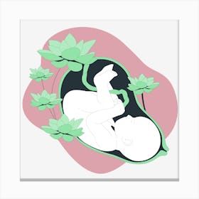 Fetus In Water Canvas Print