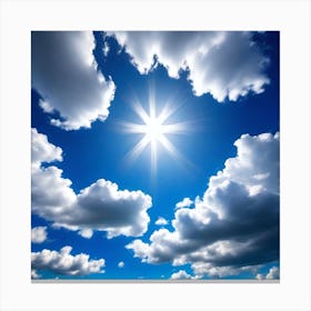 Sun Shining Through Clouds 1 Canvas Print