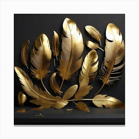 Golden feathers 4 Canvas Print