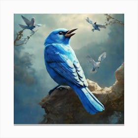 Blue Bird Canvas Print