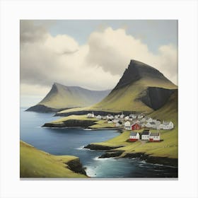 Faroe Islands Art Print Painting 1 Canvas Print