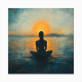 Meditation At Sunset 2 Canvas Print