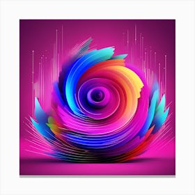 Abstract Colorful Swirl Canvas Print