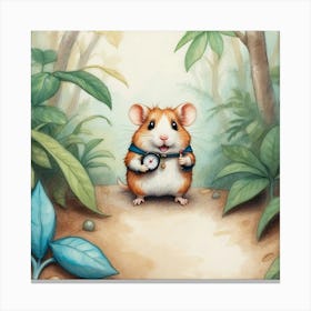 Hamster In The Woods 2 Canvas Print