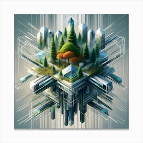 Futuristic Cityscape 16 Canvas Print