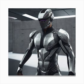 Futuristic Man In Futuristic Suit 5 Canvas Print