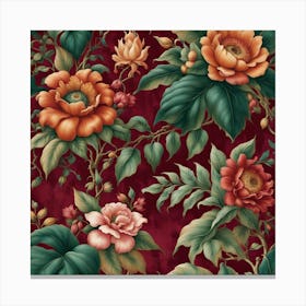 Floral Wallpaper 10 Canvas Print