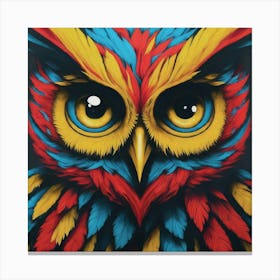 Colorful Owl 2 Canvas Print