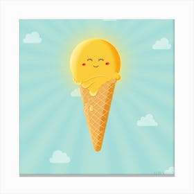 Happy Ice Cream Cone Lienzo