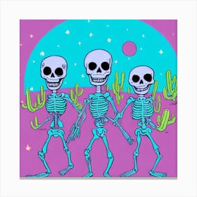 Skeletons In The Desert 2 Canvas Print