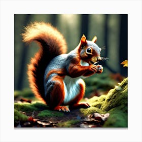 Squirrel In The Forest 325 Canvas Print