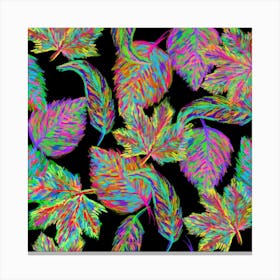 Autumn Pattern Dried Leaves Canvas Print