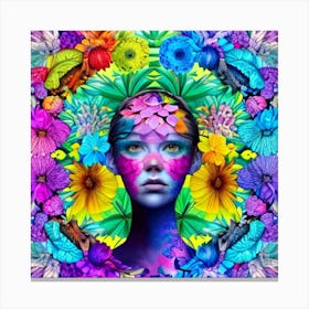 Psychedelic Flowers 1 Canvas Print