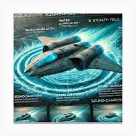 Aquasurge Recon Fighter Stealth Fields Canvas Print