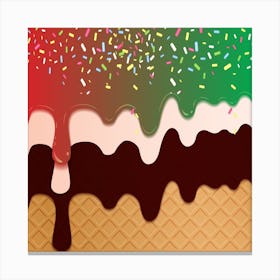 Ice Cream Background 2 Canvas Print