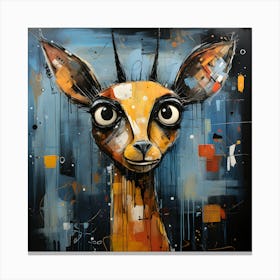 Mystic Stag Abstract Deer Face Canvas Print