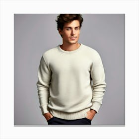 Man In A Sweater 5 Canvas Print