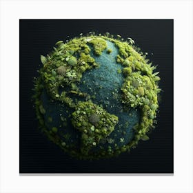 Earth With Moss Canvas Print