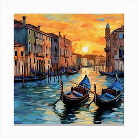 Venice At Sunset 5 Canvas Print