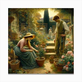 Gardener And His Wife Canvas Print