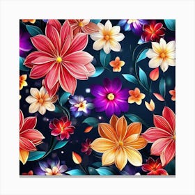 Floral Wallpaper 10 Canvas Print