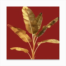 Gold Banana Leaf Canvas Print