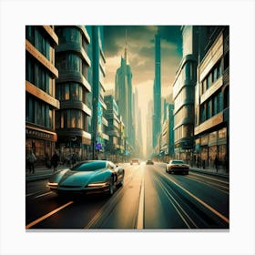 Futuristic City 18 Canvas Print