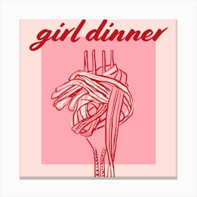 Girl Dinner 1 Canvas Print