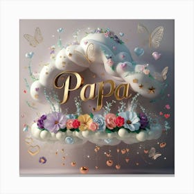 Papa, father, s day card graphic arts Canvas Print