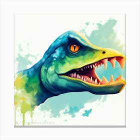 Colorful Dino Canvas Print