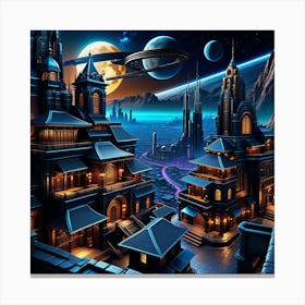 Futuristic City 39 Canvas Print