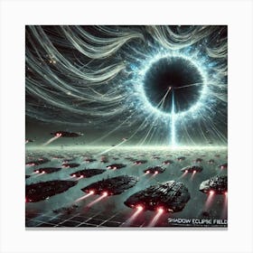 Shadow Eclipse Field Dark Energy Pulse Converted Canvas Print