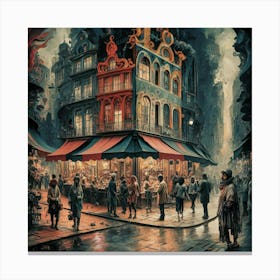 Paris At Night Canvas Print