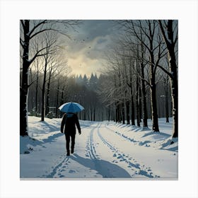 Leonardo Lightning Winter Is Finally Here Art 1 Canvas Print