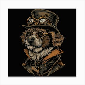 Steampunk Dog 20 Canvas Print