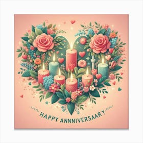 Happy Anniversary Canvas Print