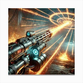 Sci Fi Auto Fire Railgun 1024x1024 1 Canvas Print