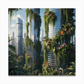 Futuristic Cityscape 1 Canvas Print