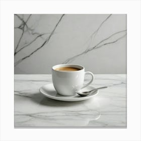 Coffee Cup With Saucer Canvas Print